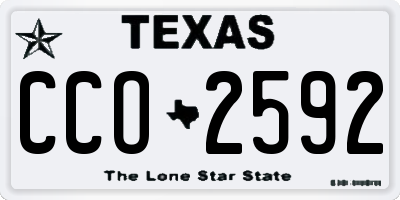 TX license plate CCO2592