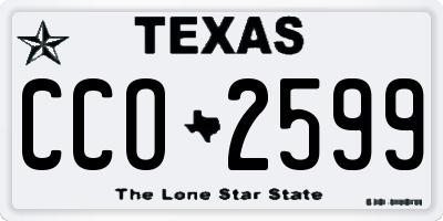 TX license plate CCO2599