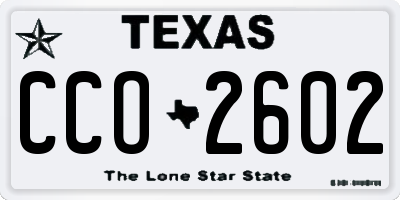 TX license plate CCO2602