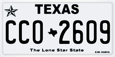 TX license plate CCO2609