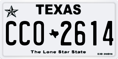 TX license plate CCO2614
