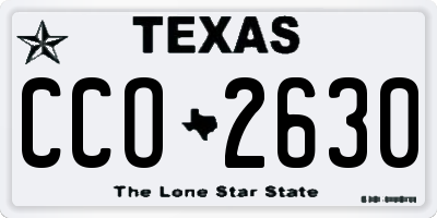 TX license plate CCO2630