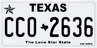TX license plate CCO2636
