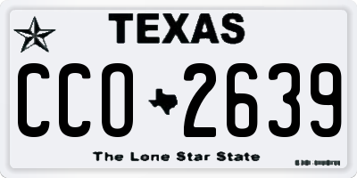 TX license plate CCO2639