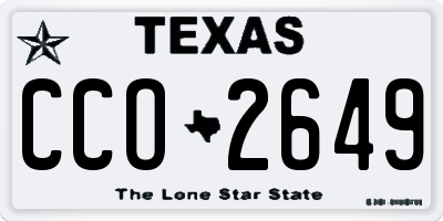 TX license plate CCO2649