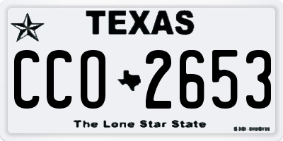 TX license plate CCO2653