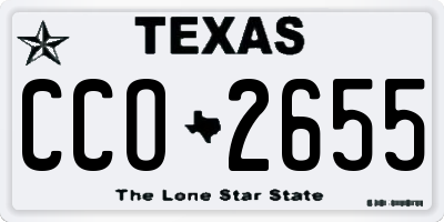 TX license plate CCO2655
