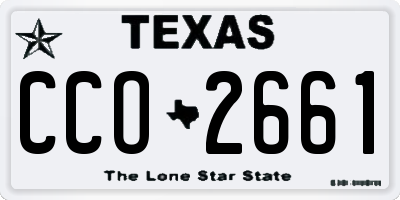 TX license plate CCO2661