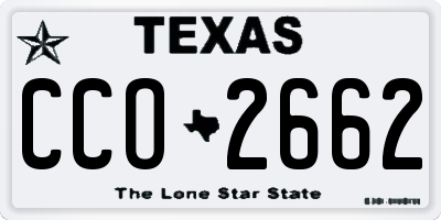 TX license plate CCO2662