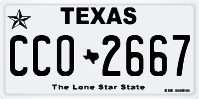 TX license plate CCO2667