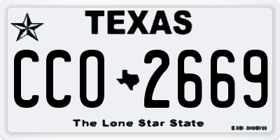 TX license plate CCO2669