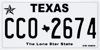 TX license plate CCO2674