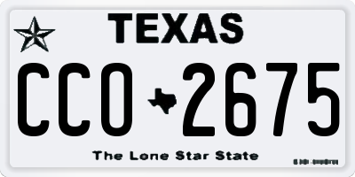 TX license plate CCO2675