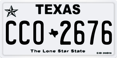 TX license plate CCO2676