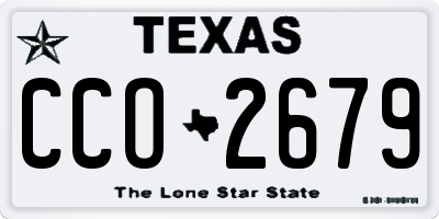 TX license plate CCO2679