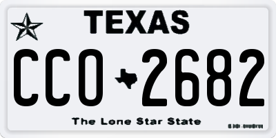 TX license plate CCO2682