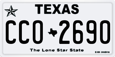 TX license plate CCO2690