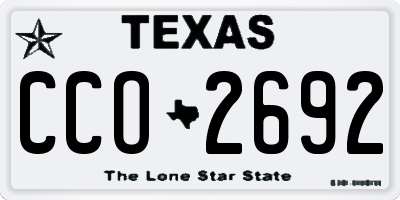 TX license plate CCO2692