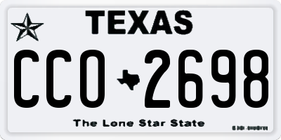TX license plate CCO2698