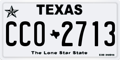TX license plate CCO2713
