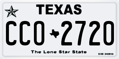 TX license plate CCO2720