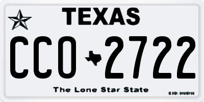 TX license plate CCO2722