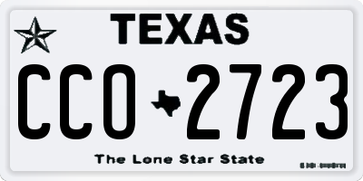 TX license plate CCO2723
