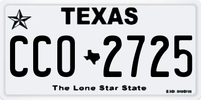 TX license plate CCO2725