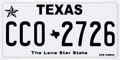 TX license plate CCO2726