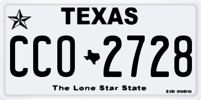 TX license plate CCO2728