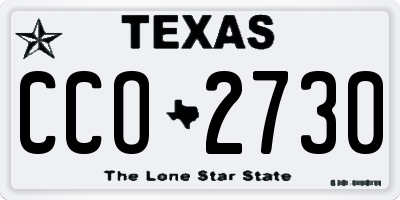 TX license plate CCO2730