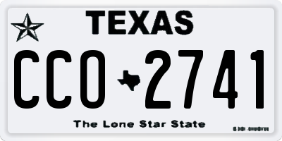 TX license plate CCO2741