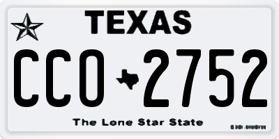 TX license plate CCO2752