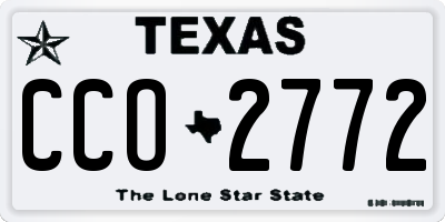 TX license plate CCO2772