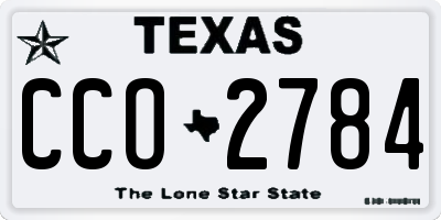 TX license plate CCO2784