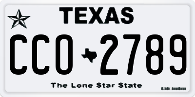 TX license plate CCO2789