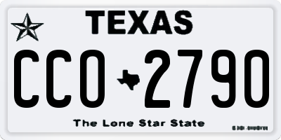 TX license plate CCO2790