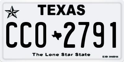 TX license plate CCO2791
