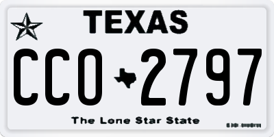 TX license plate CCO2797
