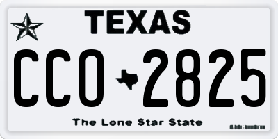 TX license plate CCO2825