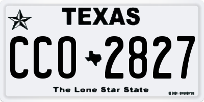 TX license plate CCO2827