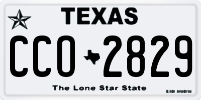 TX license plate CCO2829