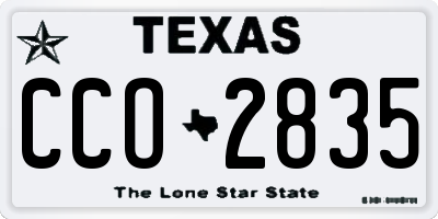 TX license plate CCO2835