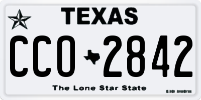 TX license plate CCO2842