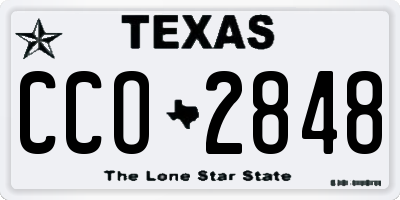 TX license plate CCO2848