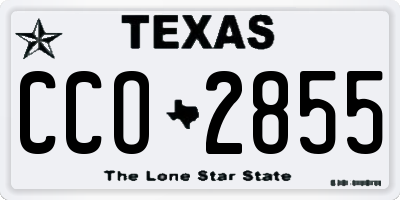 TX license plate CCO2855