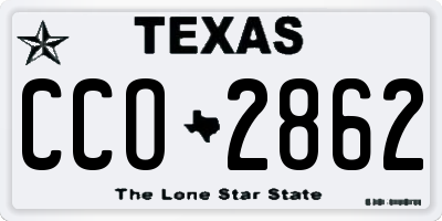 TX license plate CCO2862
