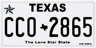 TX license plate CCO2865