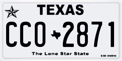 TX license plate CCO2871