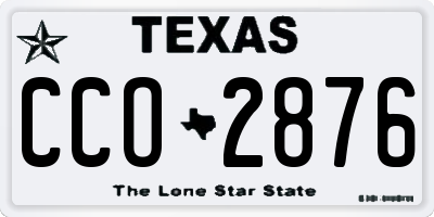 TX license plate CCO2876